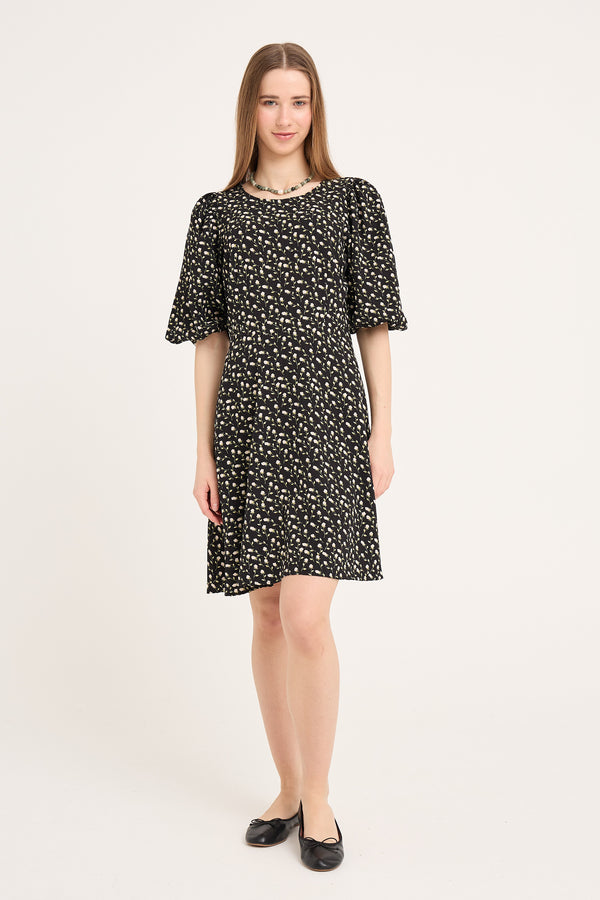 A-View Gino 3/4 dress AV4853 Dresses 372 Black/Green/Off white