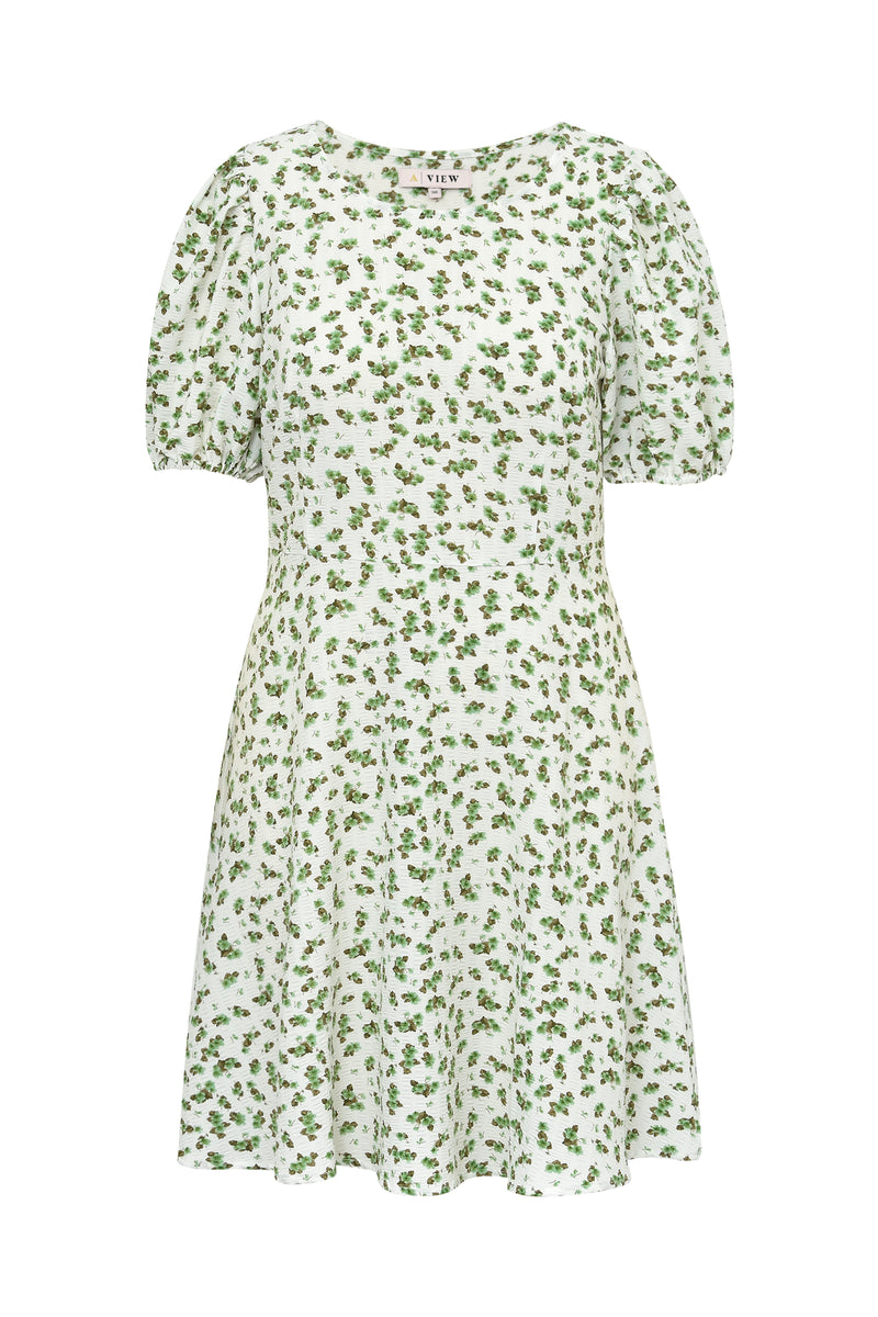 A-View Gino dress AV4602 Dresses 068 White/green