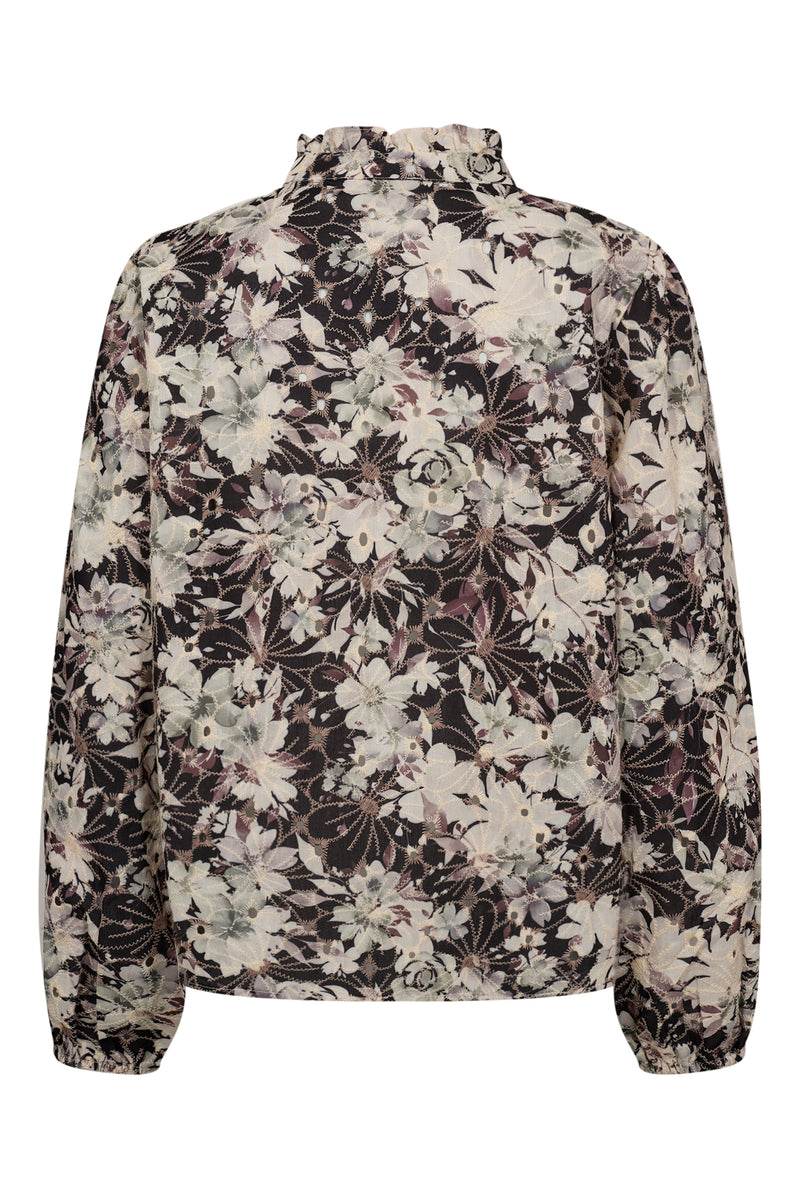 A-View Grete blouse AV6028 Blouse 154 Black/Off white