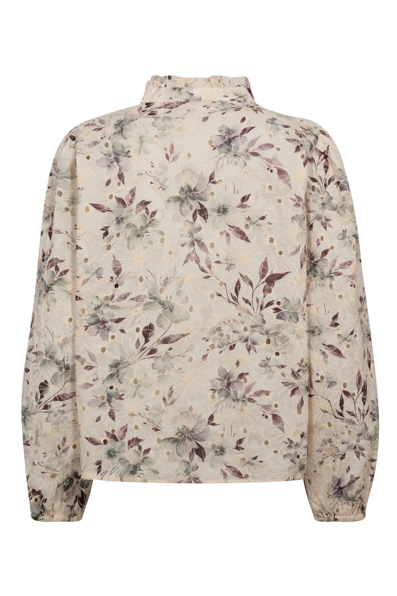 A-View Grete blouse AV6028 Blouse 370 Off white/dusty green