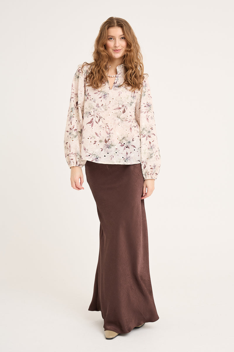A-View Grete blouse AV6028 Blouse 370 Off white/dusty green