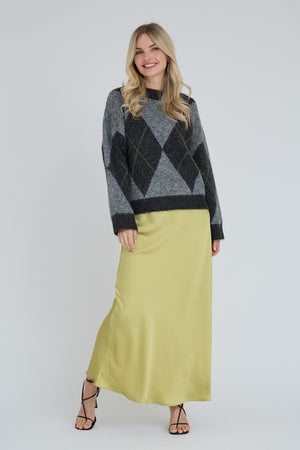 A-View Harlekin Knit Pullover Knit 990 Medium Grey Melange