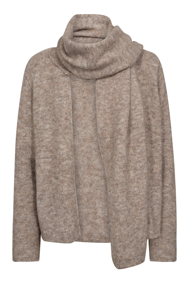 A-View Harper knit scarf cardigan AV6037 Cardigan 118 Light Brown