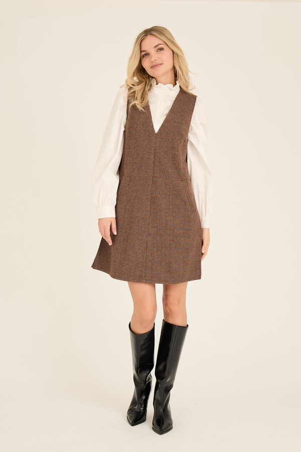A-View Heritage spencer dress AV7024 Dresses 214 Brown/rust