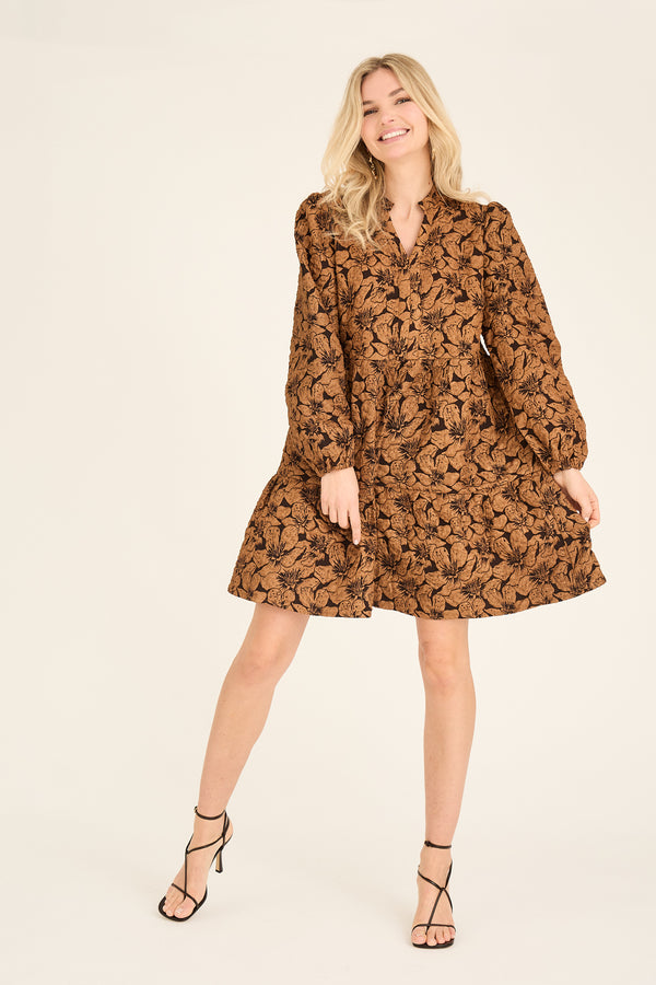 A-View Ida Dress AV4847 Dresses 117 Brown