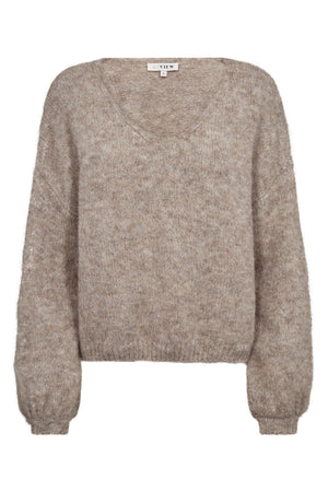 A-View Inge V-neck knit AV7075 Knit 004 Sand