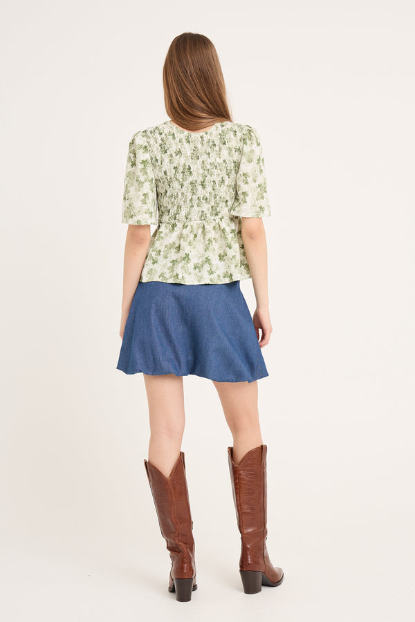 A-View Jessica blouse AV6079 Blouse 122 Green/White