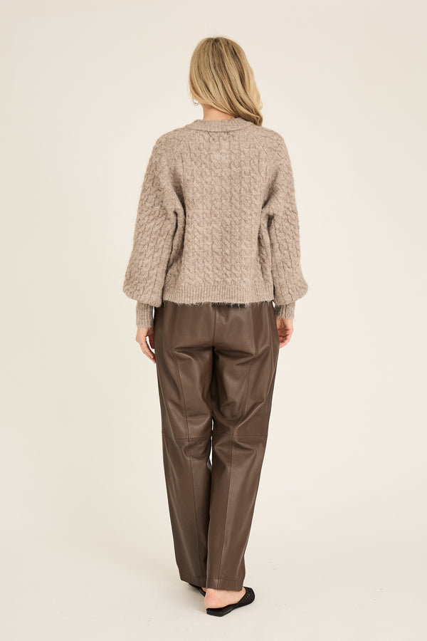 A-View Kabba knit cardigan AV6022 Knit 118 Light Brown