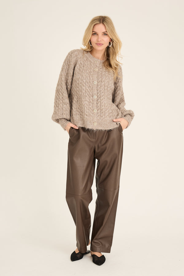 A-View Kabba knit cardigan AV6022 Knit 118 Light Brown