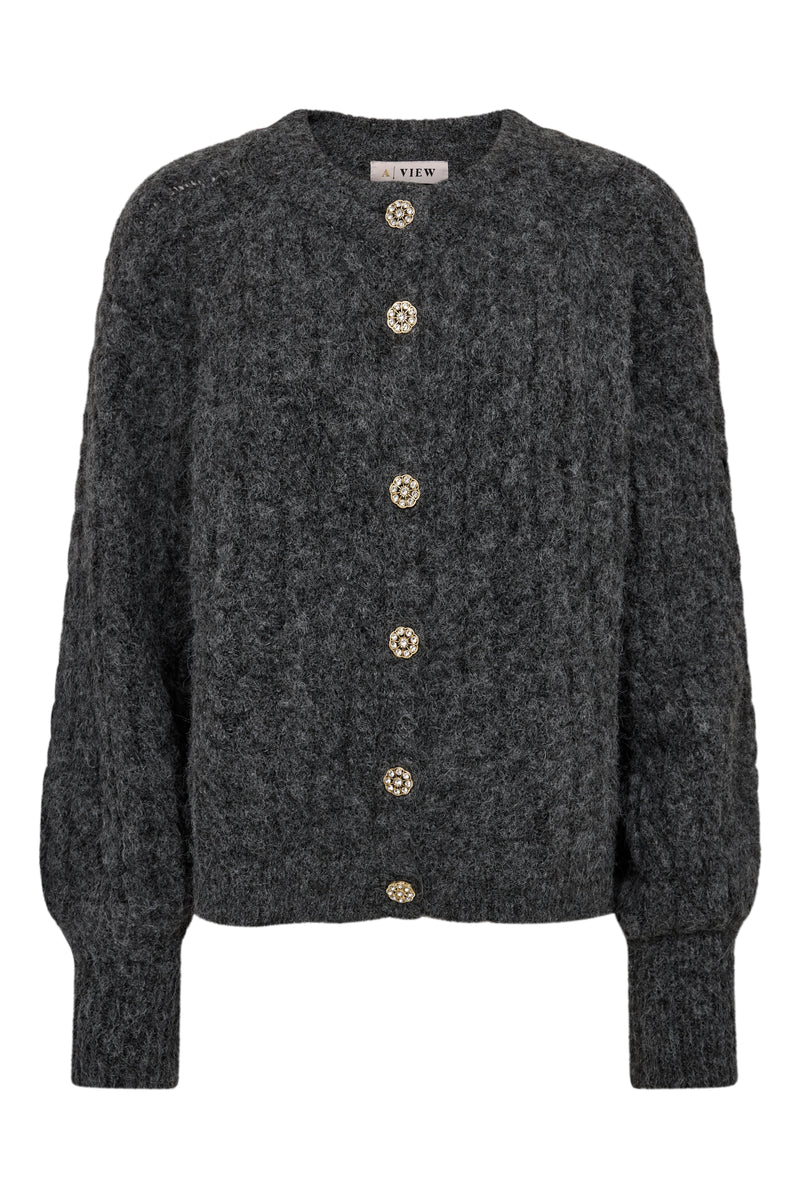 A-View Kabba knit cardigan AV6022 Knit 283 Dark grey