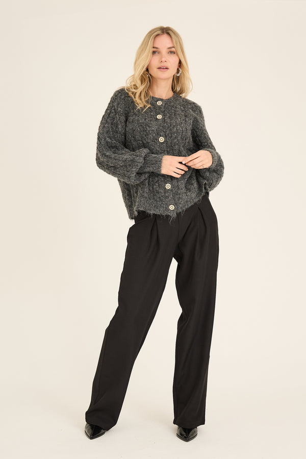 A-View Kabba knit cardigan AV6022 Knit 283 Dark grey