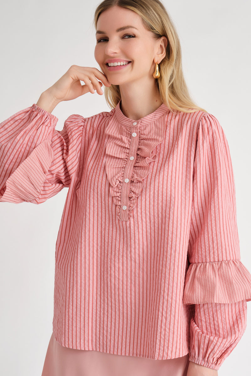 A-View Karin blouse AV4380 Blouse 255 rose/red