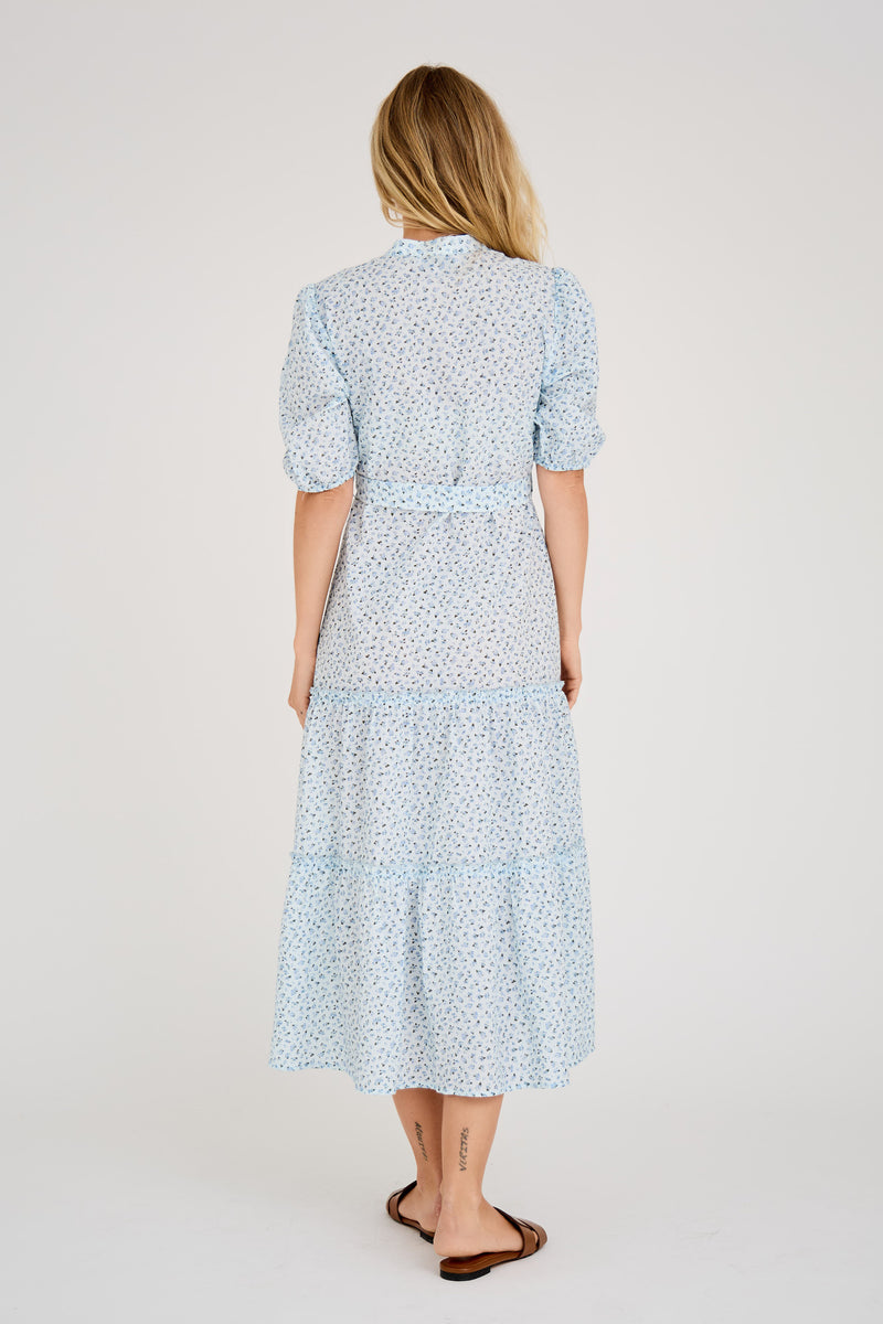 A-View Kate s/s long dress AV4693 Dresses 212 Light blue/blue