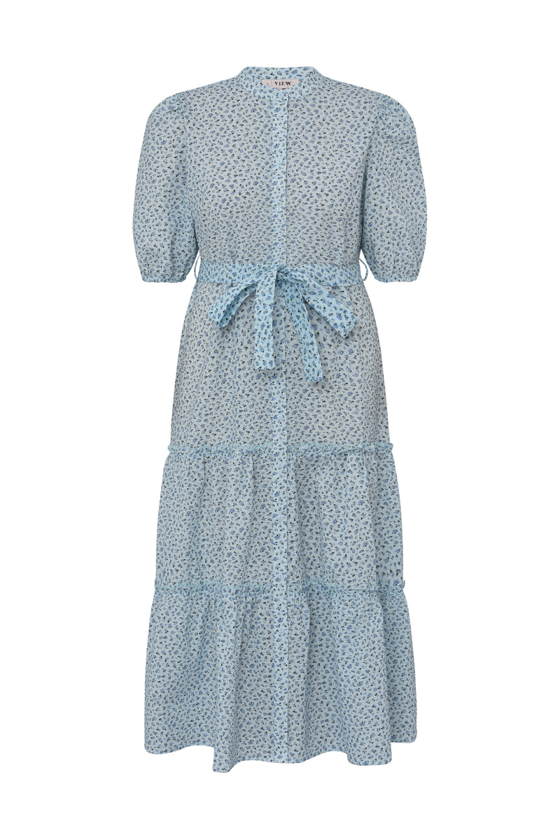 A-View Kate s/s long dress AV4693 Dresses 212 Light blue/blue