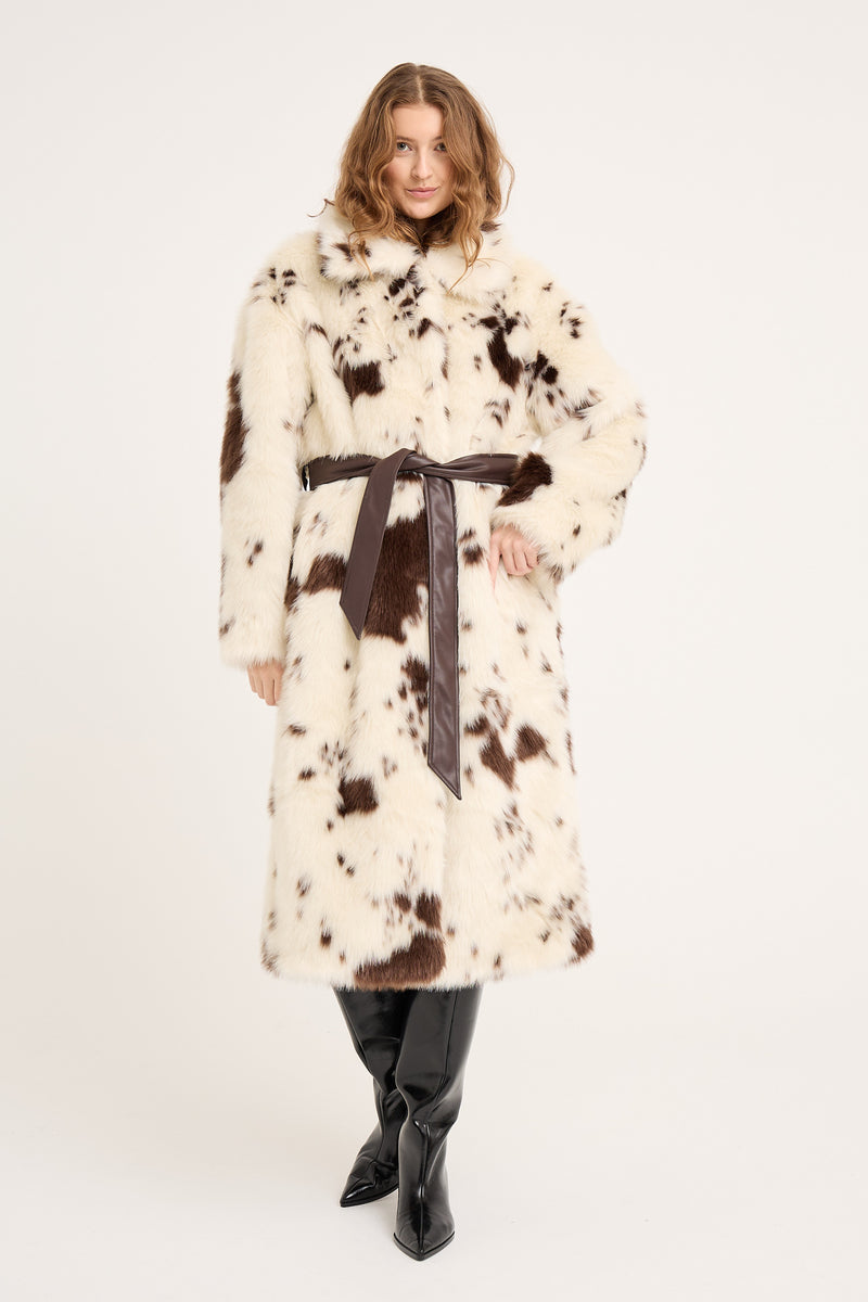A-View Kolvina coat AV6032 Jacket 193 Brown/White