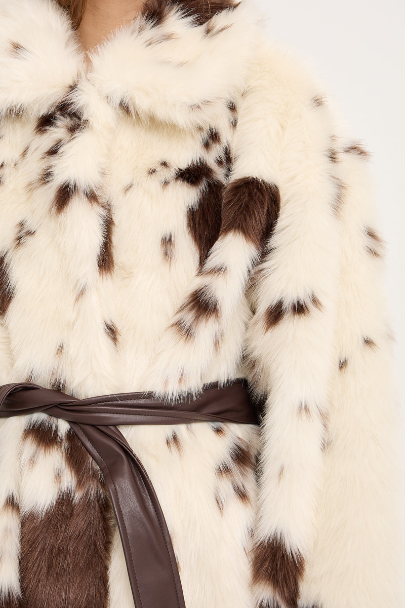 A-View Kolvina coat AV6032 Jacket 193 Brown/White