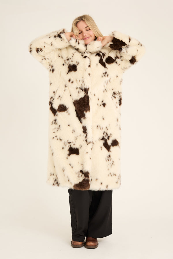 A-View Kolvina coat AV6032 Outerwear 193 Brown/White