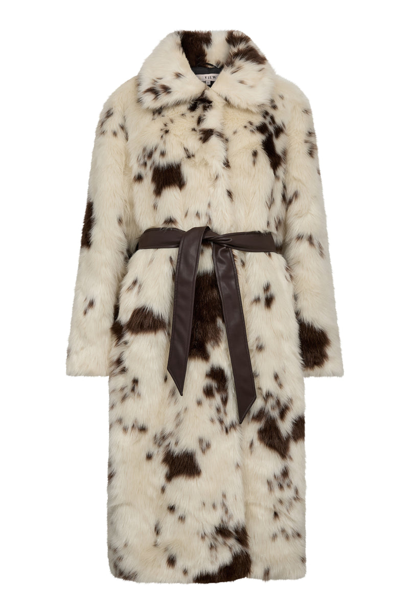 A-View Kolvina coat AV6032 Outerwear 193 Brown/White