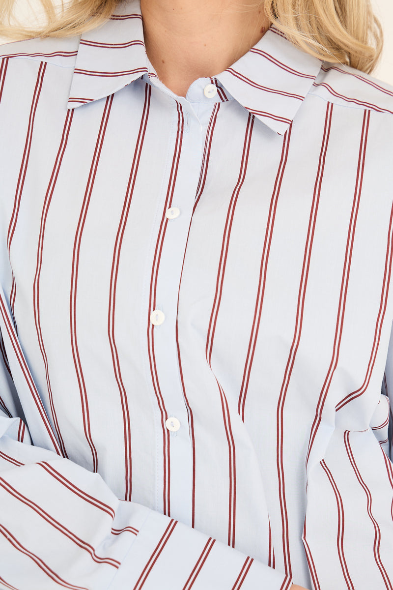 A-View Lenn shirt AV7029 Shirts 240 Light blue/bordeaux