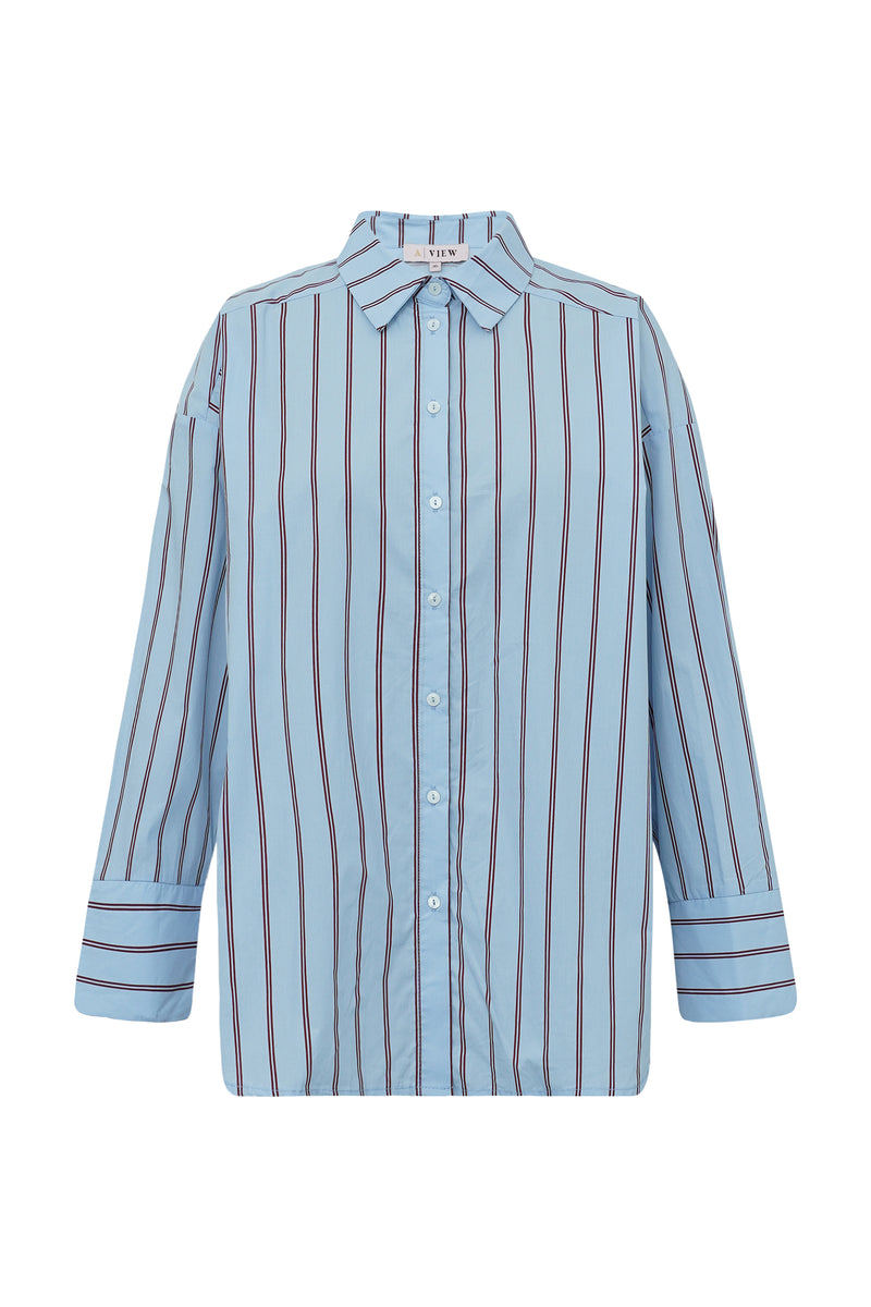 A-View Lenn shirt AV7029 Shirts 240 Light blue/bordeaux