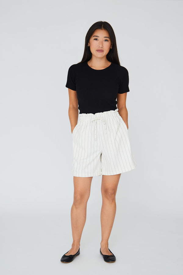 A-View Lerke stripe shorts AV4543 Shorts 005 Off white
