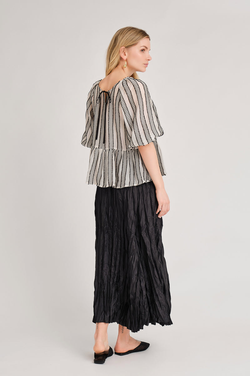 A-View Linea blouse AV4819 Blouse 139 Off white/black stripe