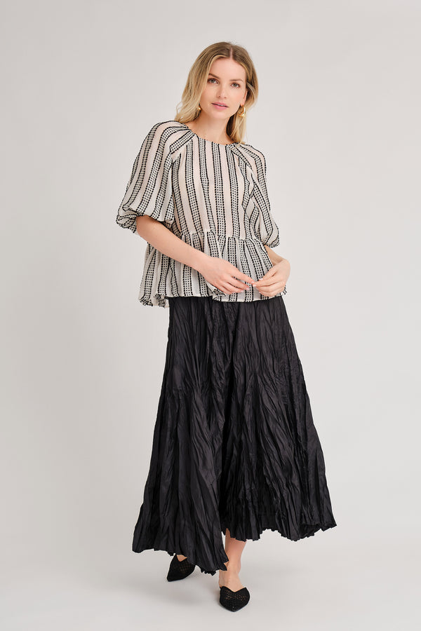 A-View Linea blouse AV4819 Blouse 139 Off white/black stripe