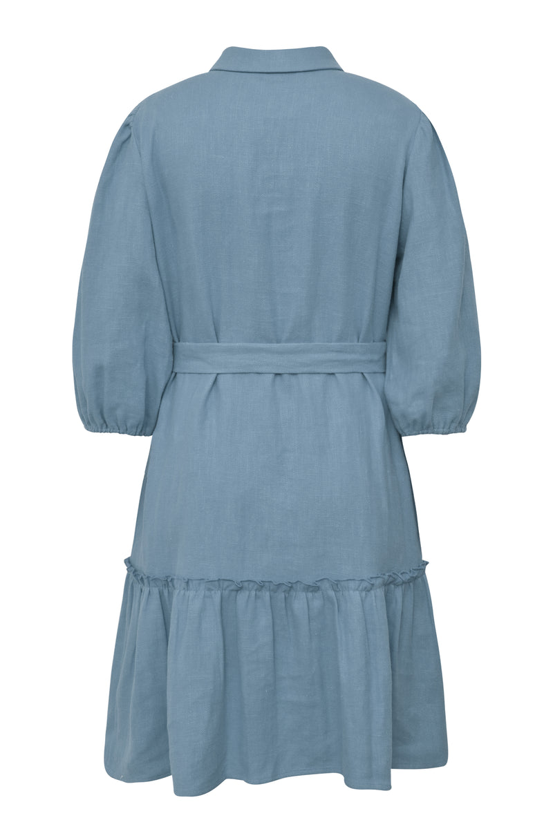 A-View Linen dress AV4124 Dresses 197 Dusty blue