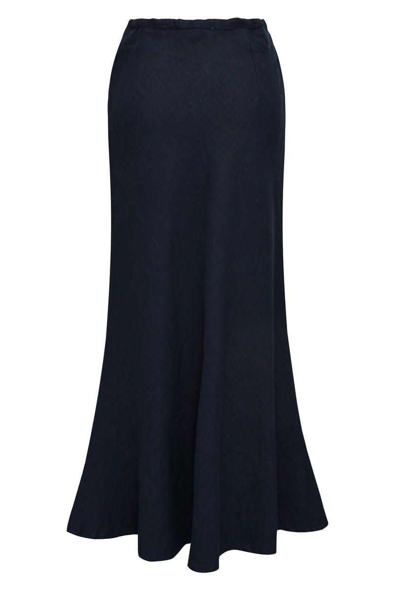 A-View Linen maxi skirt AV4515 Skirt 699 Navy