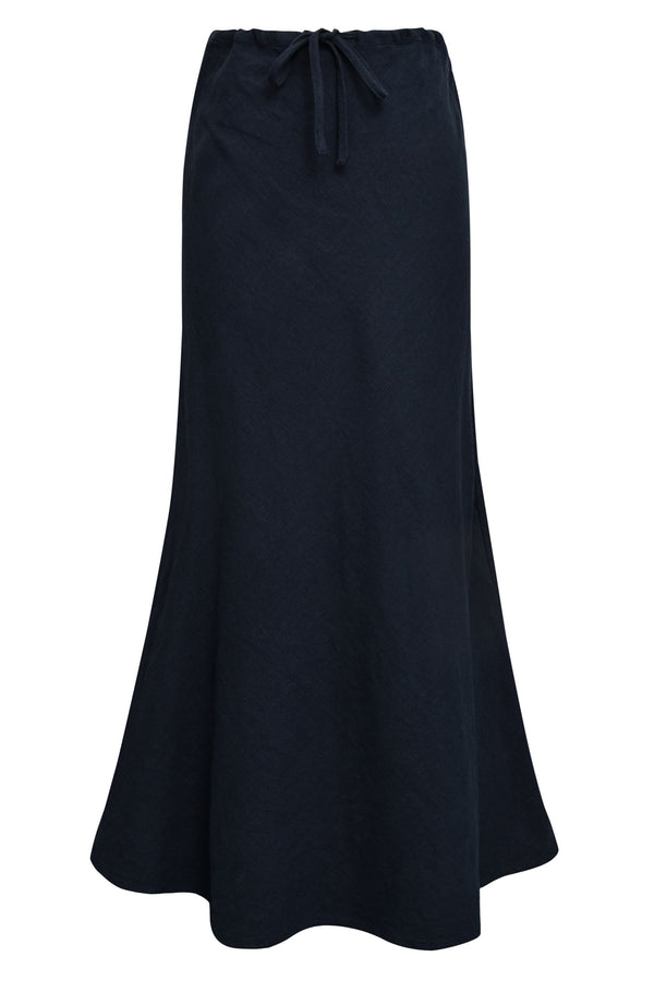 A-View Linen maxi skirt AV4515 Skirt 699 Navy