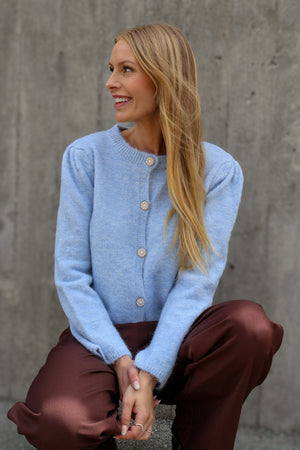 A-View Lissi L/S knit cardigan AV8221 Cardigan 282 Light Blue