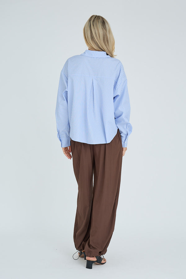 A-View Lucie shirt AV8073 Shirts 100 Light blue/White stripe