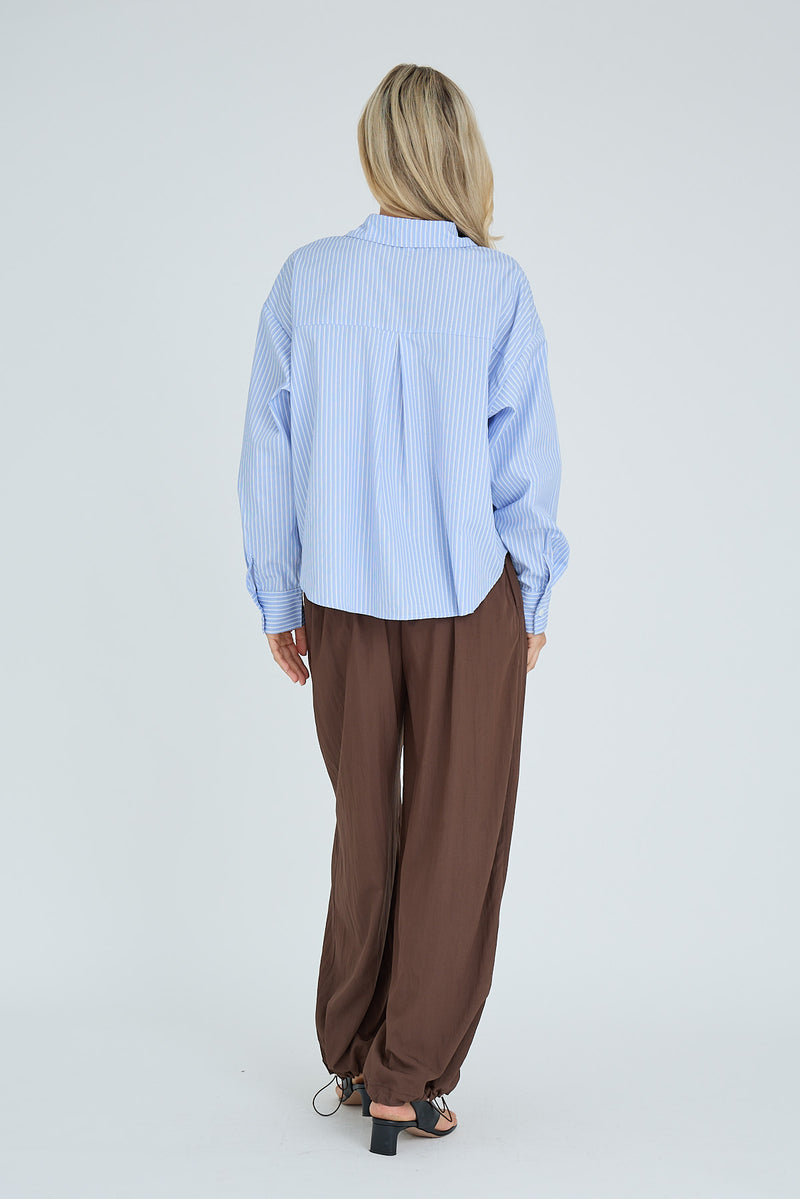 A-View Lucie shirt AV8073 Shirts 100 Light blue/White stripe