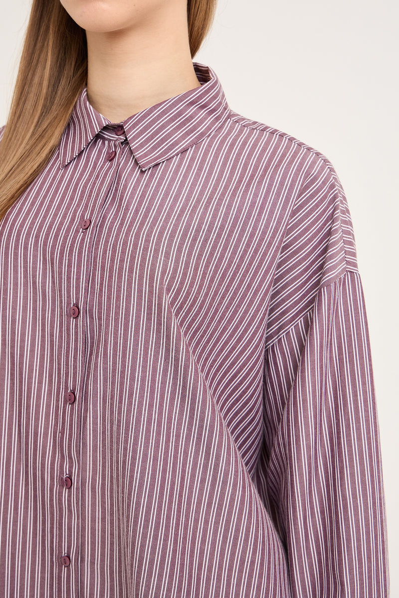 A-View Luka shirt AV6045 Shirts 376 Bordeaux/white