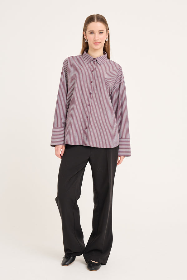 A-View Luka shirt AV6045 Shirts 376 Bordeaux/white