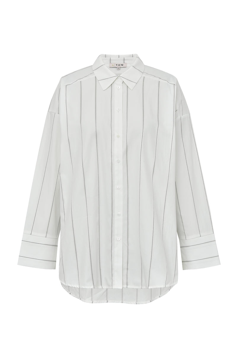 A-View Magnolia stripe shirt AV4795 Shirts 005 Off white