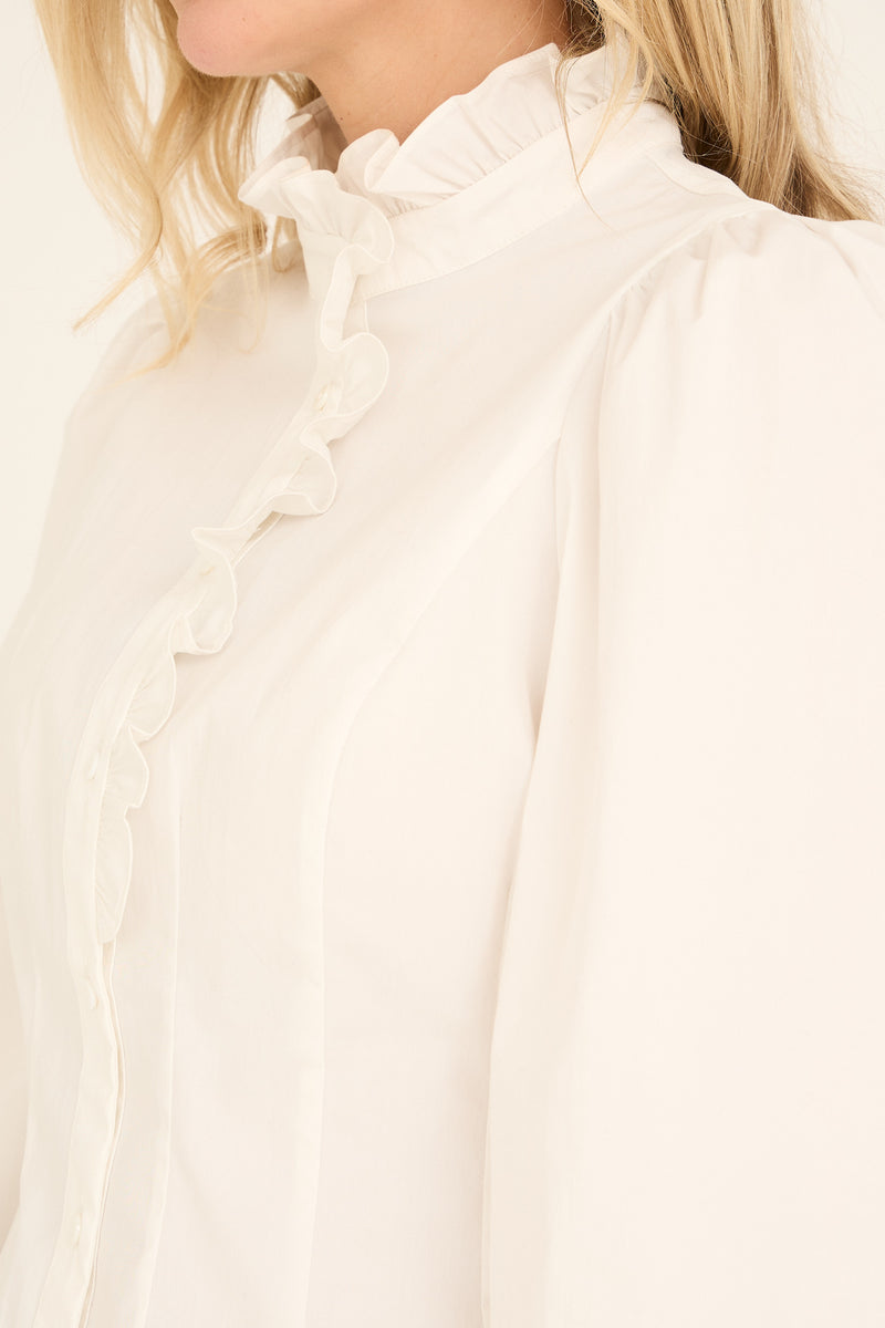 A-View Malika frill shirt AV7033 Shirts 005 Off white