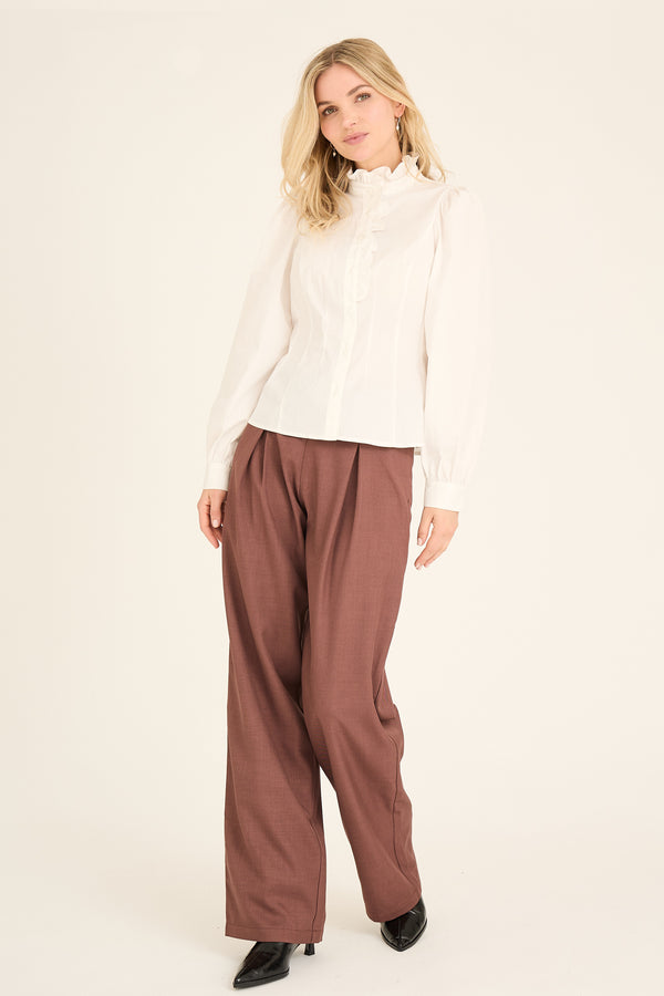 A-View Malika frill shirt AV7033 Shirts 005 Off white