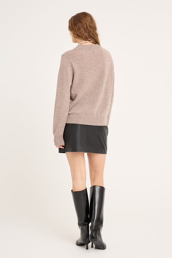 A-View Merino knit pullover AV6075 Knit 118 Light Brown