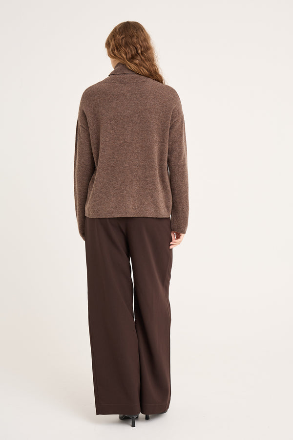 A-View Merino knit rollneck AV6076 Knit 117 Brown