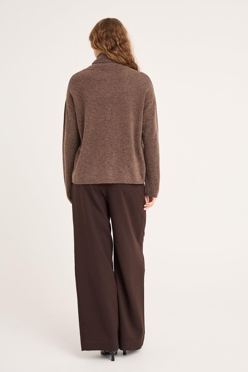A-View Merino knit rollneck AV6076 Knit 117 Brown