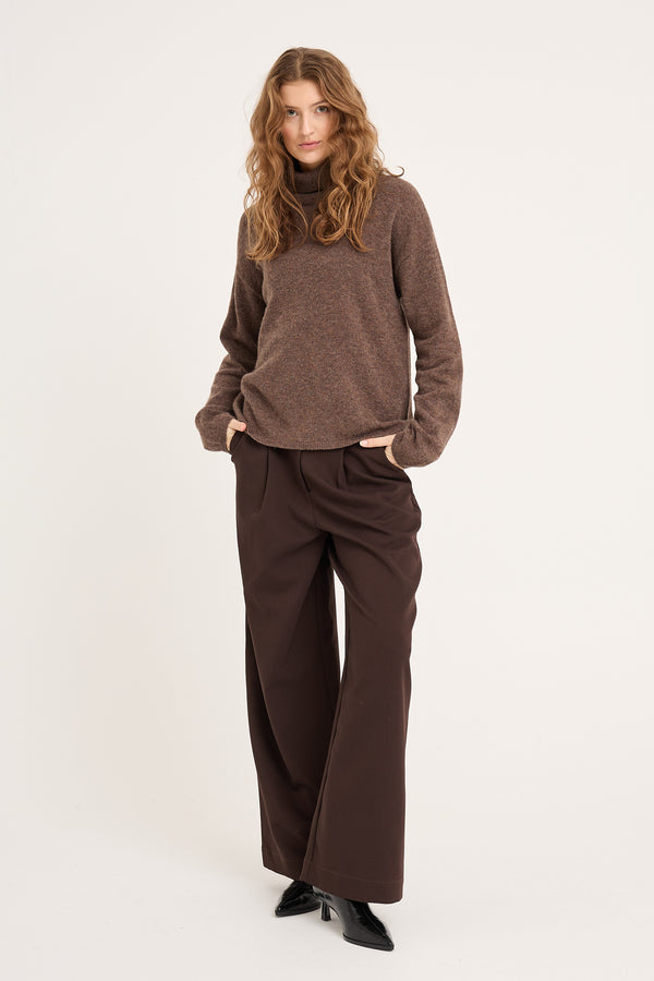 A-View Merino knit rollneck AV6076 Knit 117 Brown