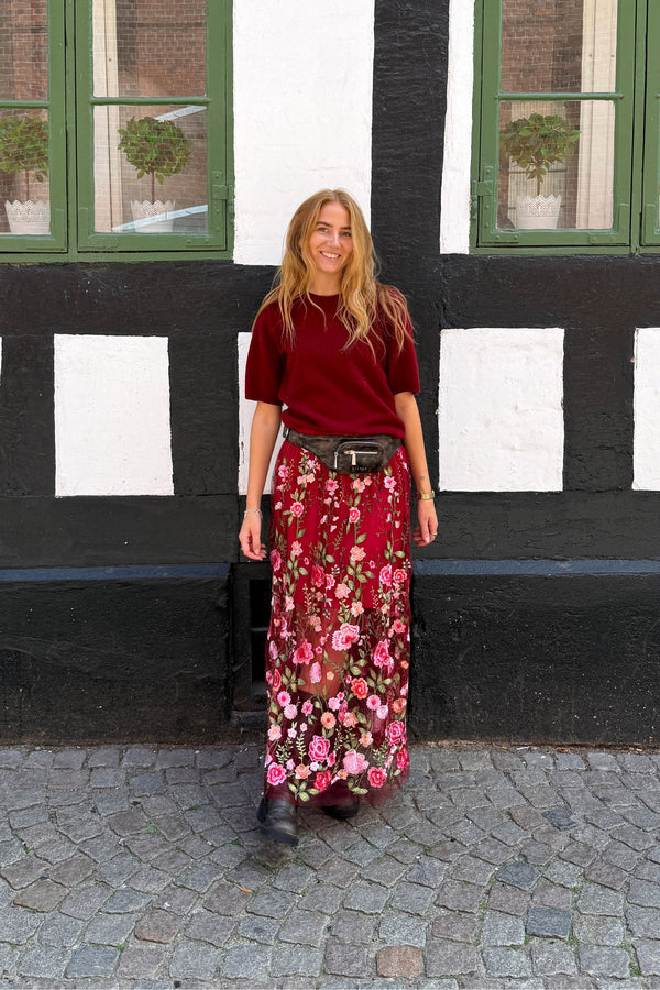 A-View Merino knit s/s pullover AV6077 Knit 042 Bordeaux