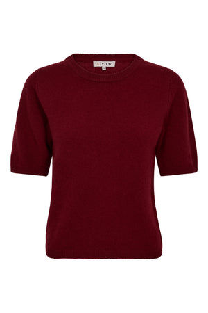 A-View Merino knit s/s pullover AV6077 Knit 042 Bordeaux