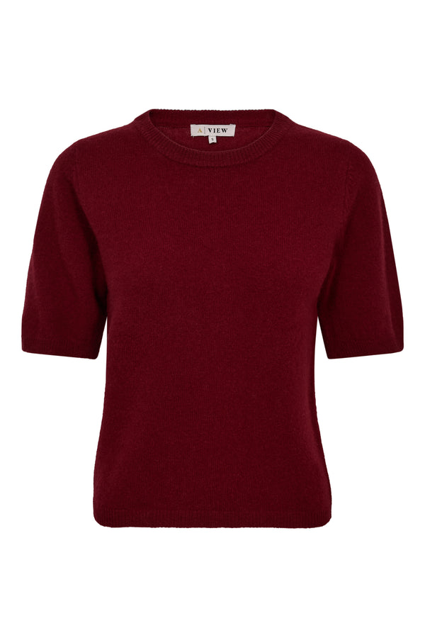 A-View Merino knit s/s pullover AV6077 Knit 042 Bordeaux