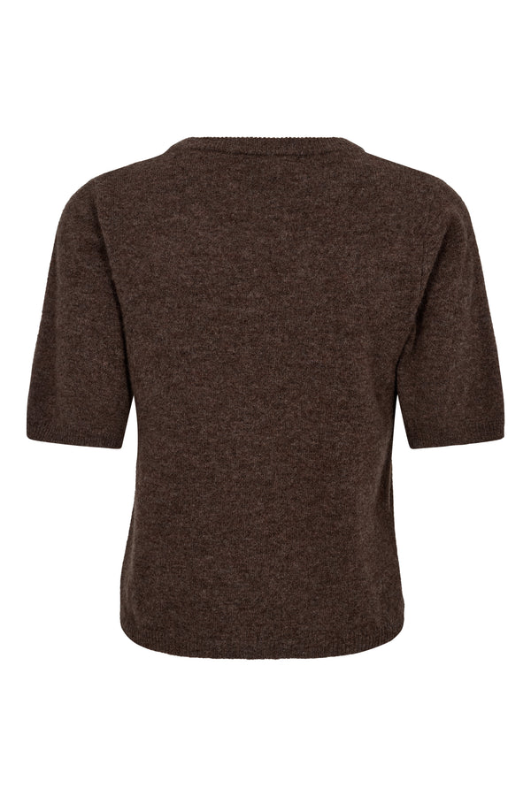 A-View Merino knit s/s pullover AV6077 Knit 117 Brown