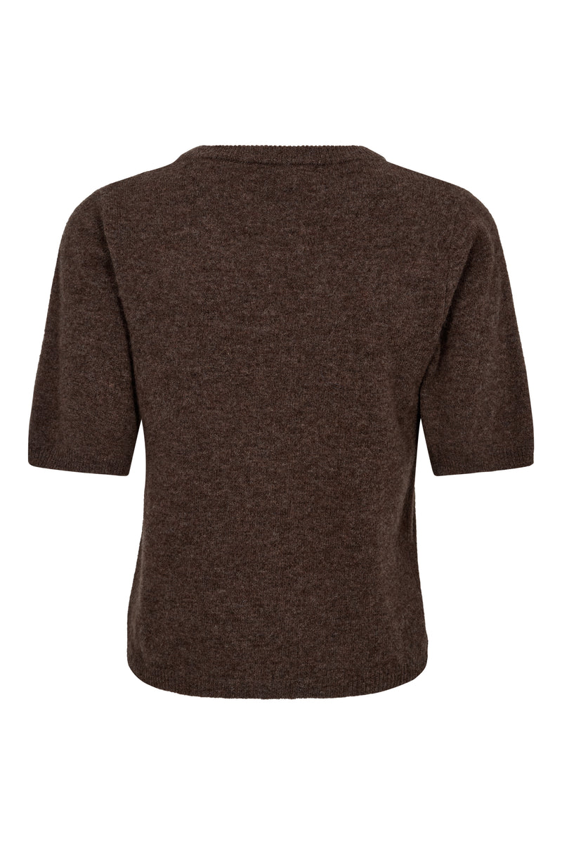 A-View Merino knit s/s pullover AV6077 Knit 117 Brown