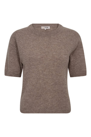 A-View Merino knit s/s pullover AV6077 Knit 118 Light Brown