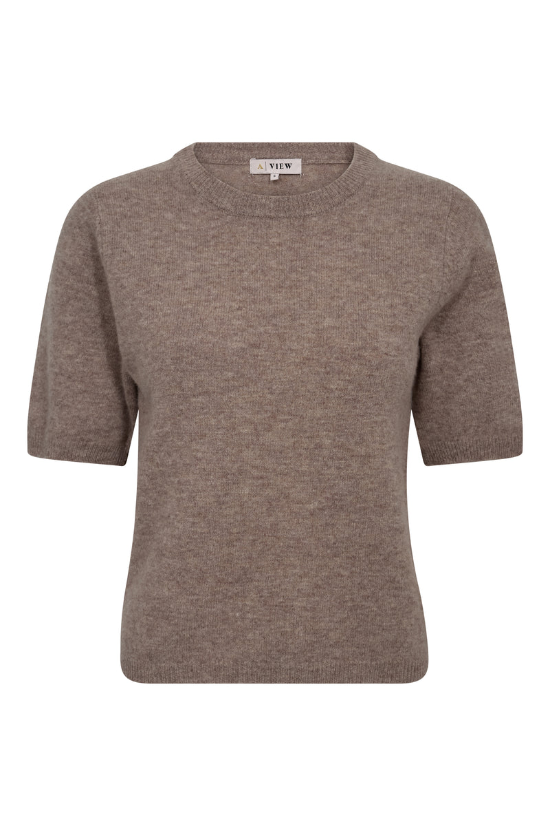 A-View Merino knit s/s pullover AV6077 Knit 118 Light Brown