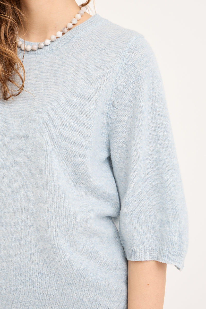 A-View Merino knit s/s pullover AV6077 Knit 282 Light Blue